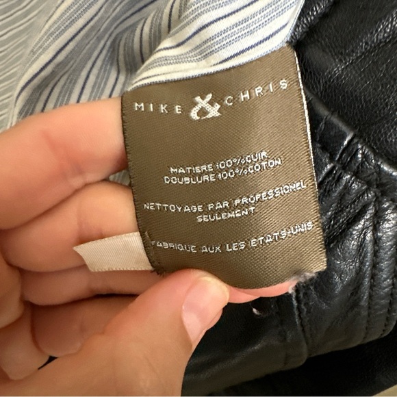 Mike and Chris leather jacket. Black. Women’s small - Picture 7 of 16